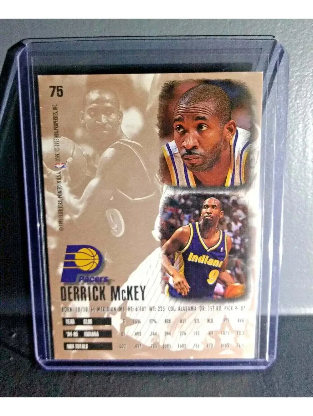 1995-96 Derrick McKey Fleer Ultra #75 Basketball Card